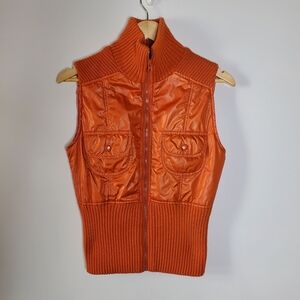Ashley by 26 International orange fitted cargo vest Size Medium